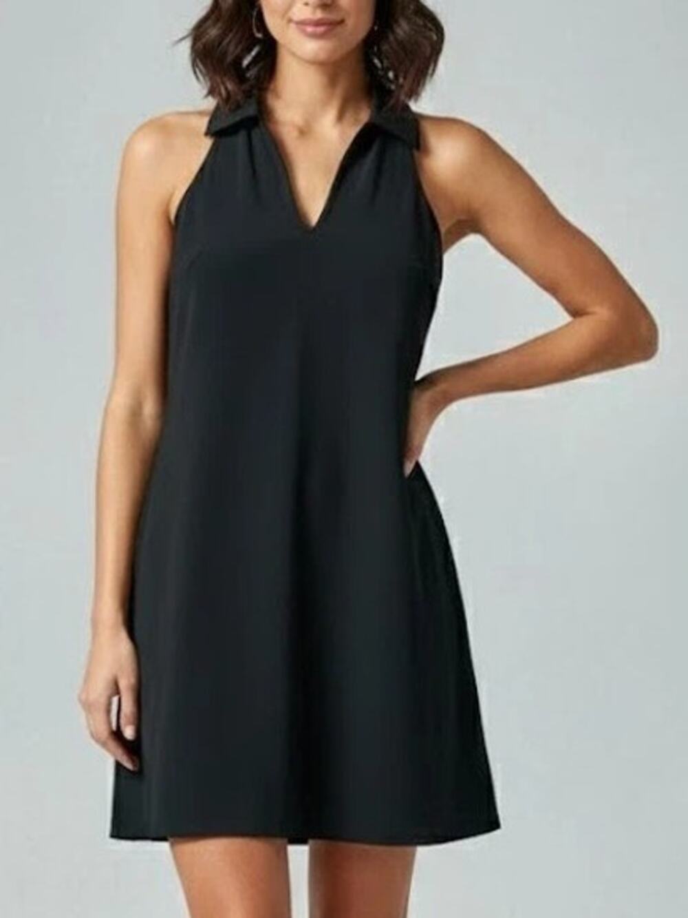 Abercrombie & Fitch Traveler Polo Athletic Dress XSP Black Tennis Golf Sporty